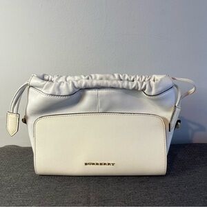 Burberry Little Crush Crossbody Bag in Ivory Calfskin Leather - Preowned